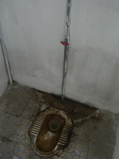 Eine Toilette in Laos