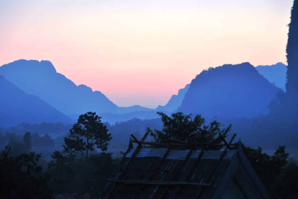 Sonnenuntergang in Vang Vieng