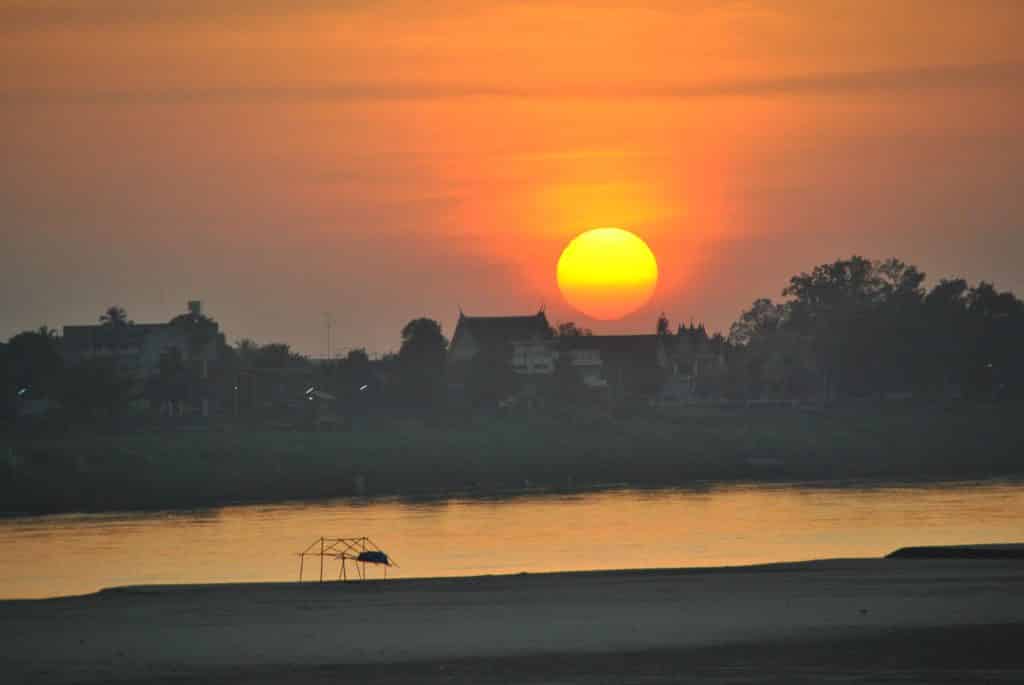 Am Ufer des Mekong