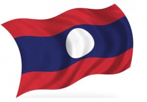 Die Flagge von Laos